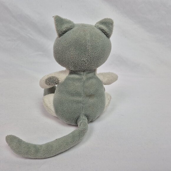 Rescue Kitten With Surgical Scar 9" White/Gray Toy Plushie EXCELLENT CONDITION!! - Picture 2 of 5
